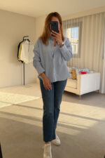 Bebe Mavi Oversize Gömlek - Görsel 2