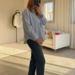 Bebe Mavi Oversize Gömlek