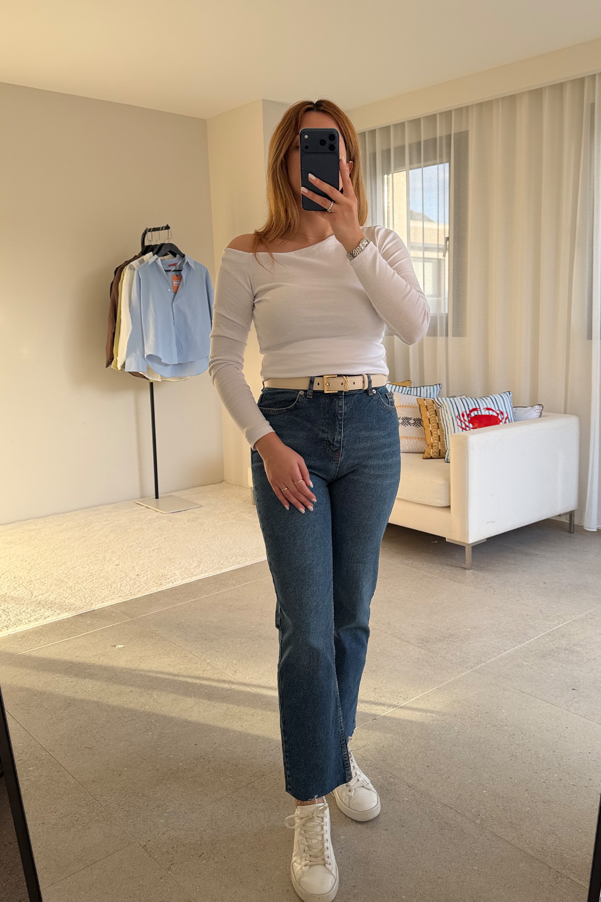 Beyaz Carmen Fit Bluz Beyaz Carmen Fit Bluz - Görsel 1