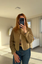 Haki Mira Kısa Ceket