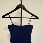 İp Askılı Elit Lacivert Crop Top