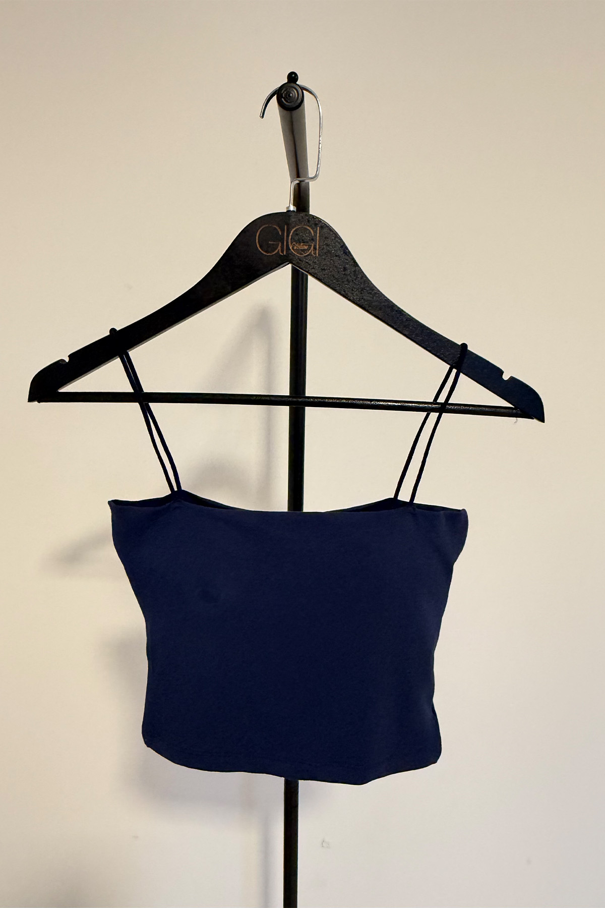 İp Askılı Elit Triko Lacivert Crop Top İp Askılı Elit Lacivert Crop Top - Görsel 1