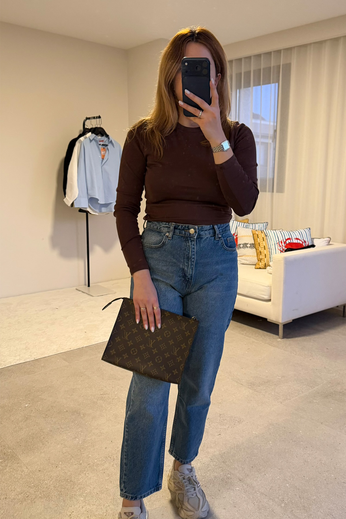 Kahverengi Kısa Bluz Acı Kahve Kısa Bluz - Görsel 1