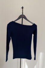 Lacivert Carmen Fit Bluz - Görsel 2