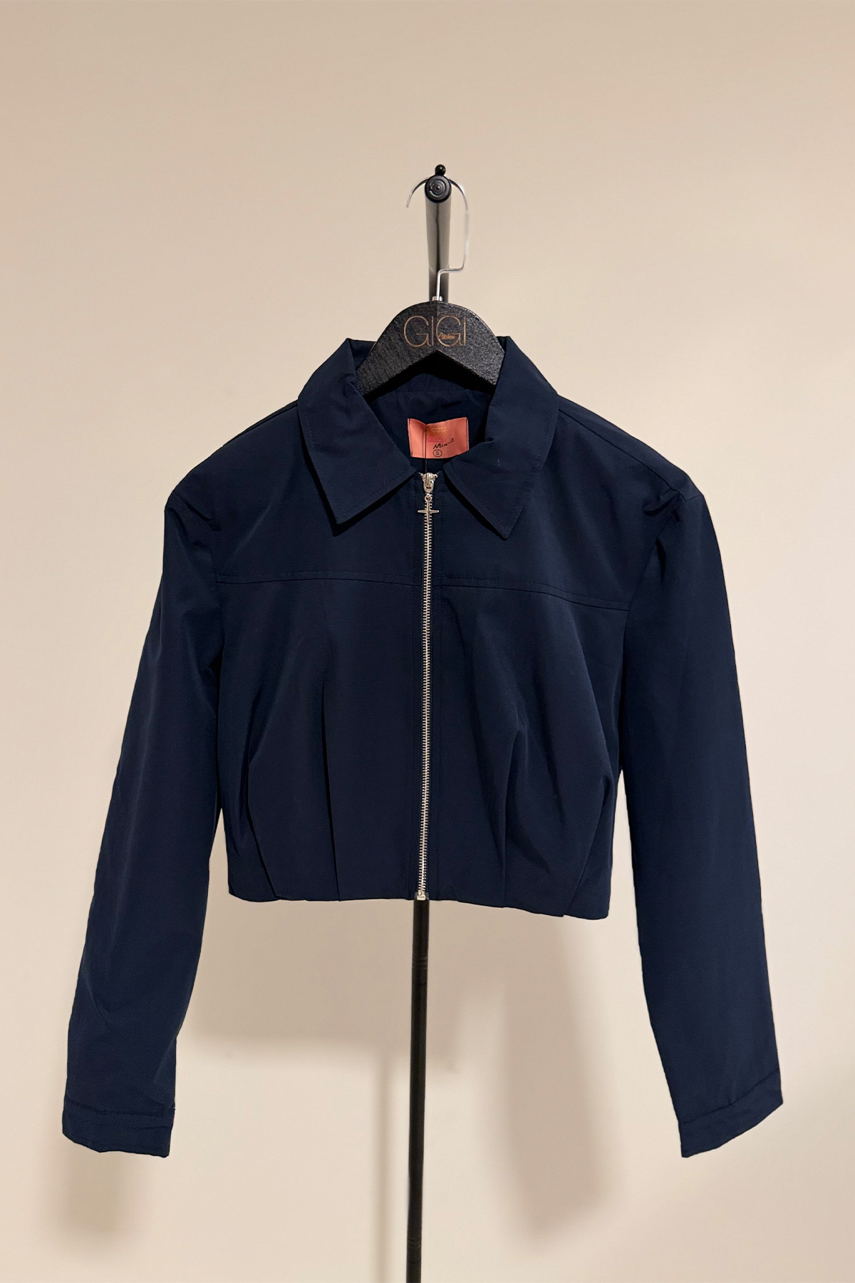 Lacivert Kısa Bomber Ceketjpg Lacivert Kısa Bomber Ceket - Görsel 1