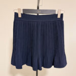 Lacivert Pileli Şort Etek