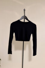 Siyah Kısa Bluz - Görsel 2