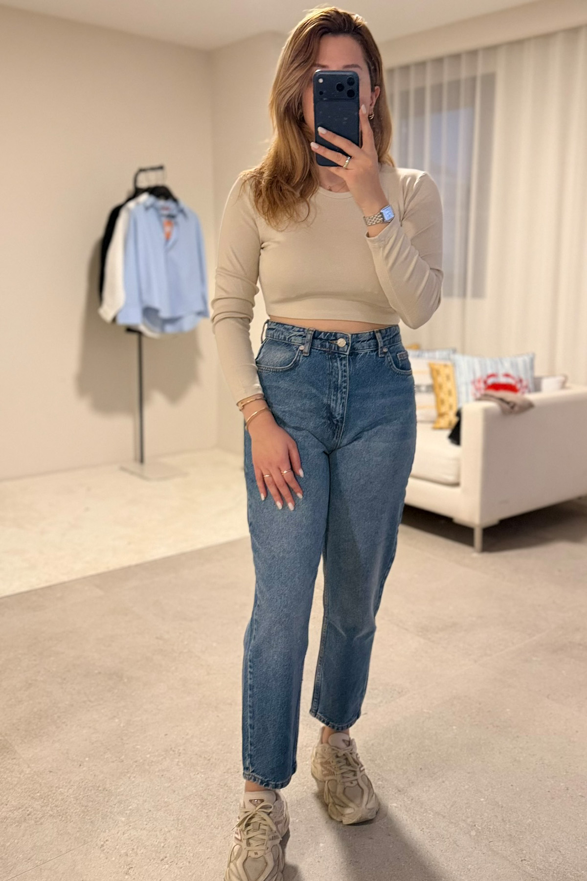 Soft Bej Kısa Bluz Soft Bej Kısa Bluz - Görsel 1