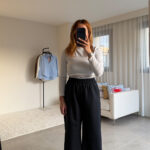 Lacivert Geniş Paça Palazzo Pantolon