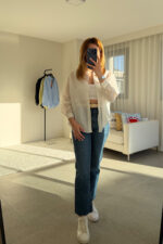 Luna Beyaz Transparan Gömlek - Görsel 2