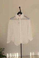 Luna Beyaz Transparan Gömlek - Görsel 4