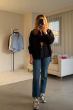 Luna Siyah Transparan Gömlek - Görsel 2