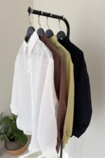 Luna Beyaz Transparan Gömlek - Görsel 5