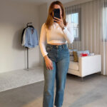 Premium Kalite Mom Fit Klasik Mavi Jean